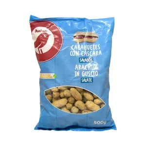 PRODUCTO ALCAMPO Cacahuetes con cáscara salados 500 g.