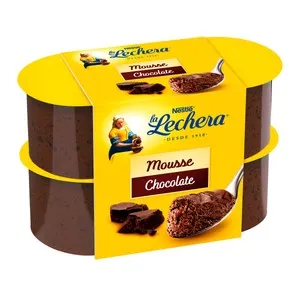 LA LECHERA Mousse de chocolate con un 50% mínimo de cacao, de Nestlé 4 x 59 g.