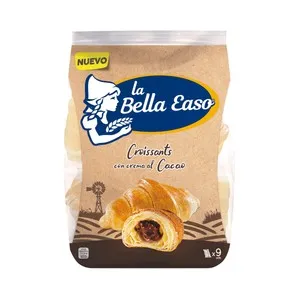 LA BELLA EASO Croissant relleno de crema al cacao 9 uds. 378 g.