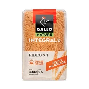 GALLO Nº 1 Nature Fideos trigo integral 400 g.