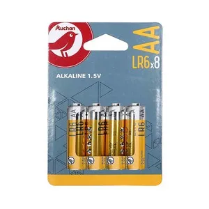 Pack de 8 pilas alcalinas AA, LR06, 1,5V, PRODUCTO ALCAMPO.
