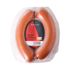 PRODUCTO ALCAMPO Collection Salchichas alemanas de carne de cerdo (100%) tipo Fleischwurst 2 x 325 g.