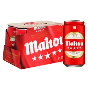 MAHOU Cerveza mahou 5 estrellas pack 6 x 25 cl.