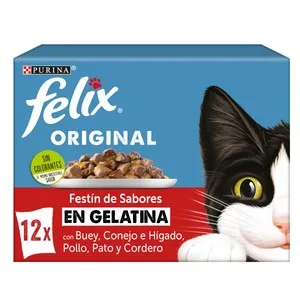 FELIX Alimento de gato húmedo surtido 12X85g