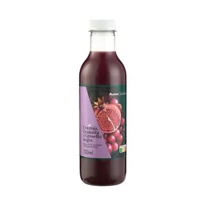 AUCHAN COLLECTION Zumo exprimido de uva roja, granada y grosella negra 750 ml.