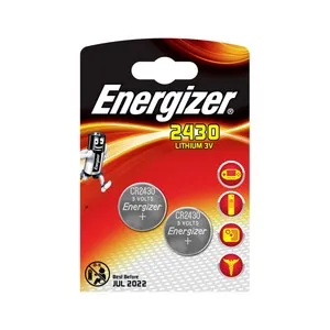 Pack de 2 pilas de botón de litio CR2430, 3V, ENERGIZER.