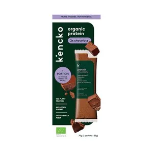 KENCKO Mix de proteinas vegetales con frutas deshidratadas y sabor a chocolate 2 x 35 g.