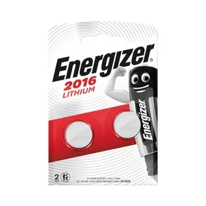Pack de 2 pilas de botón de litio CR2016, 3V, ENERGIZER.