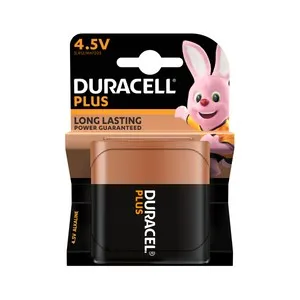 Pila alcalina de petaca, 4,5V, 3LR12, DURACELL Plus.