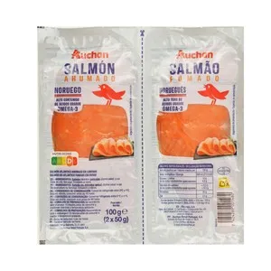 AUCHAN Salmón ahumado noruego pack 2 de 50 g. Producto Alcampo
