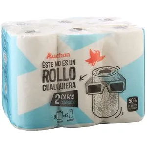 PRODUCTO ALCAMPO Papel de cocina compacto de doble capa con certificado Ecolabel 6 rollos