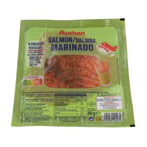 AUCHAN Salmón marinado 80 g. Producto Alcampo