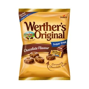 WERTHER"S ORIGINAL Caramelos sabor a chocolate sin azúcar 60 gr.