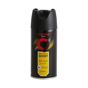 COSMIA Desodorante en spray para hombre con protección anti-transpirante hasta 24 horas COSMIA Sport 150 ml.