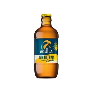 EL AGUILA Cerveza sin filtrar de limón botella 33 cl.