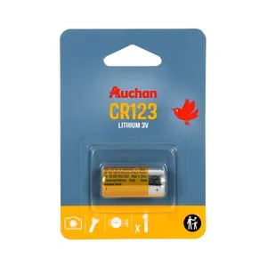 Pila de litio CR123A, 3V, PRODUCTO ALCAMPO.
