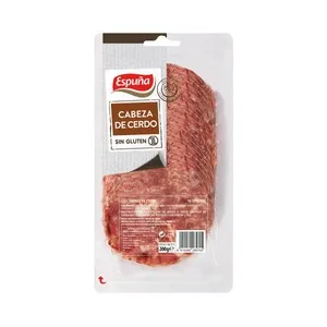 ESPUÑA Cabeza de cerdo, cortada en finas lonchas 200 g.