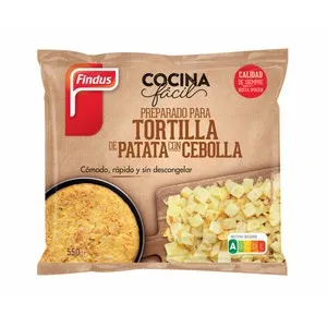 FINDUS Preparado para tortilla de patata con cebolla Cocina fácil 550 g.