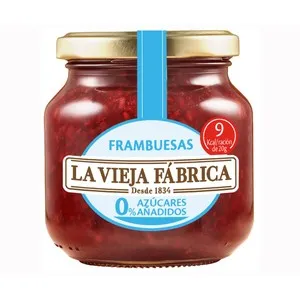 LA VIEJA FABRICA Mermelada de frambuesa 0% 245 g.