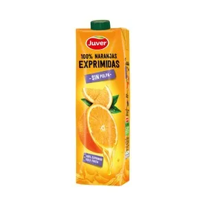 JUVER Zumo de naranja exprimida sin pulpa 1 l.