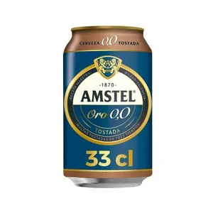 AMSTEL ORO Cerveza sin alcohol 0,0 % tostada 33 cl.
