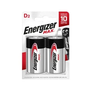 Pack de 2 pilas alcalinas D, LR20, 1,5V, ENERGIZER Max.