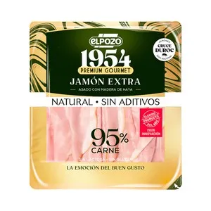 EL POZO 1954 Premium gourmet Jamón extra, asado con madera de haya, cortado en lonchas 130 g.