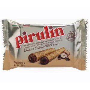 PIRULIN Barquillo de chocolate y avellana 66 g.