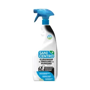 SANICENTRO Spray eliminador de manchas de humedad, con espuma activa, acción rápida y aroma a eucalipto 750 ml.