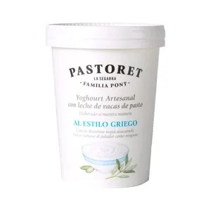 PASTORET Yogur azucarado estilo griego, elaborado con leche de vacas de pasto 500 g.