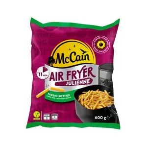 McCAIN Julienne Patatas con corte fino, prefritas y ultracongeladas, para hacer en freidora de aire 600 g.