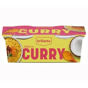 BRILLANTE Arroz al curry verde en tarrina 2 X 125 gr.