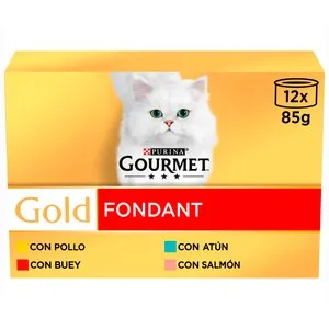 PURINA GOURMET Gold Comida para gatos húmeda fondant 12 uds. 85 g.