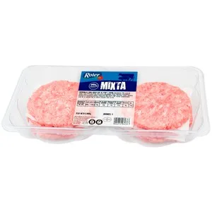 ROLER Bandeja con burger meat mixta (vacuno - cero) 6 x 80 g.