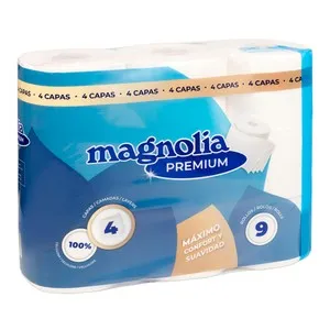 MAGNOLIA Papel higiénico 9 rollos 4 capas