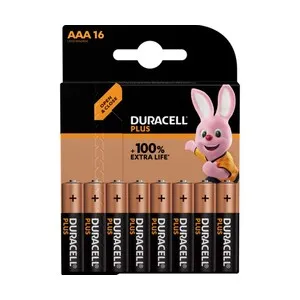 Pack de 16 pilas AAA, DURACELL plus power boost.