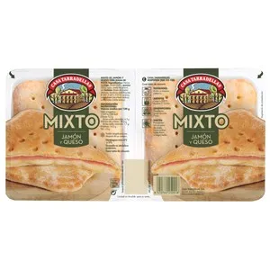 CASA TARRADELLAS Sandwich mixto (jamón y queso) 240 g.