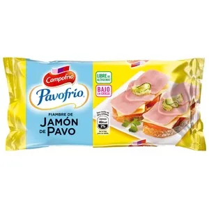 CAMPOFRÍO Fiambre de jamón de pavo CAMPOFRÍO 380 g.