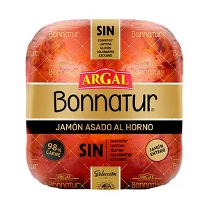 BONNATUR Jamón cocido asado en horno al corte. - Loncha normal 2 a 3 mm
