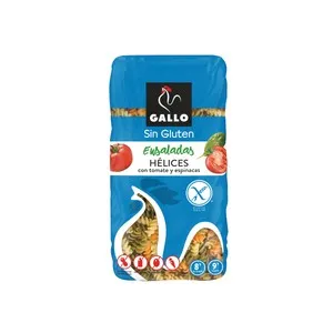 GALLO Pasta hélices sin gluten con tomate y espinacas 450 g.