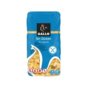 GALLO Pasta plumas sin gluten 450 g.