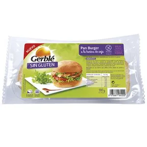 GERBLÉ Pan de hamburguesa sin gluten GERBLÉ pack de 4 uds x 75 g.