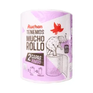 PRODUCTO ALCAMPO Papel de cocina compacto jumbo (90 m) de 2 capas y con certificado Ecolabel.