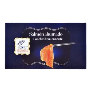 AHUMADOS DOMINGUEZ Salmón ahumado lata 100 g.