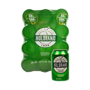 HOLBRAND Cerveza clásica pack 12 latas de 50 cl.