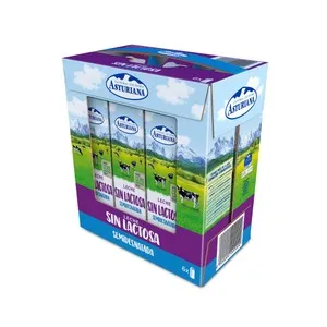 CENTRAL LECHERA ASTURIANA Leche de vaca semidesnatada sin lactosa 6 x 1l.