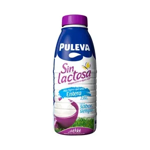 PULEVA Leche entera de vaca, sin lactosa Mañanas ligeras 1 l.