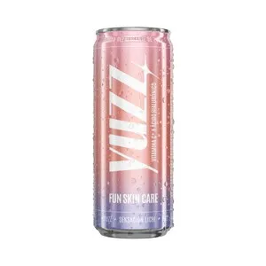 YUZZ Bebida refrescante de zumo de manzana con ácido hialurónico y vitamina C lata 33 cl.