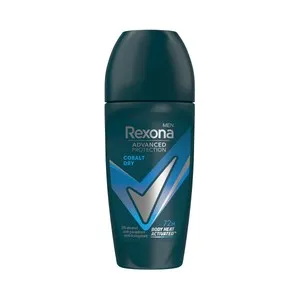 REXONA Men advanced protection cobalt dry Desodorante roll on para hombre sin alcohol y antitranspirante hasta 72 horas 50 ml.