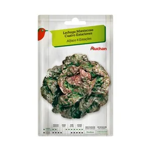 Sobre de semillas para sembrar lechugas de la variedad mantecosa cuatro estaciones PRODUCTO ALCAMPO.
